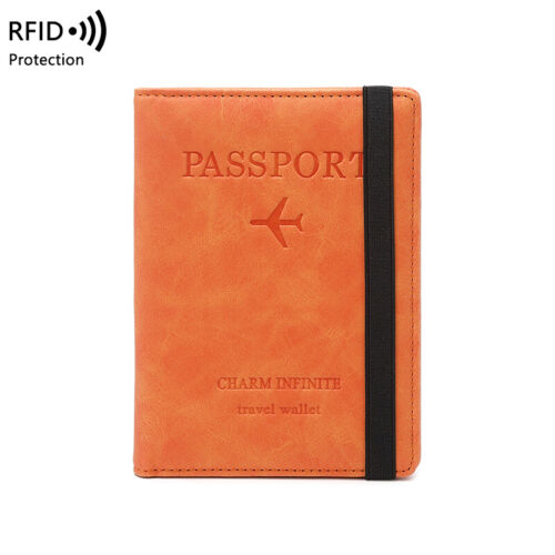Custodia carta d'identità blocco RFID copertura pelle pu supporto passaporto da viaggio sottile US VELOCE - Foto 32 di 37