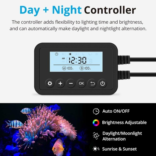 Programmable Aquarium Light with Remote Control for Corals - 36-48 Inches - Picture 4 of 9