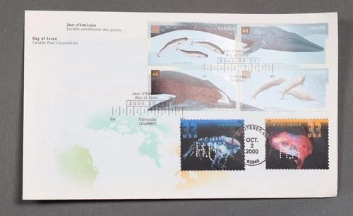 MayfairStamps Canada FDC 2000 Nakano Perfin Sea Life Dual First Day Cover aaw_71