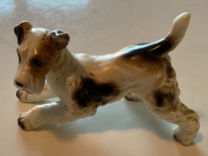 Vintage FOX TERRIER Dog Figurine Made in Japan Norcrest  A243