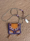 Bead And Leather Small Bag For Fetishes Etc Native Navajo Made q23