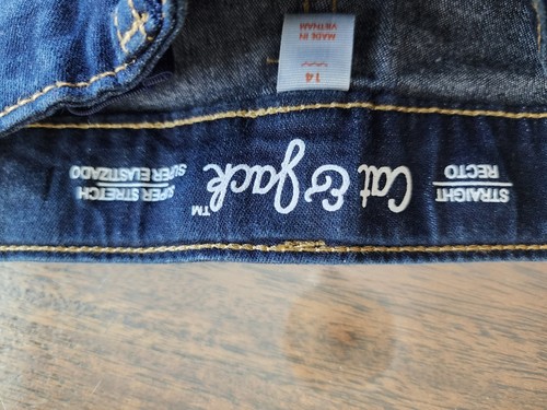 Cat & Jack Girls Jeans Straight Super Stretch Size 12 - Picture 4 of 5