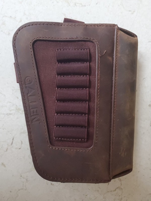 Allen Company Leather Buttsotck Cartridge Carrier Brown