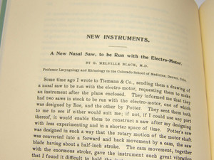 REPRINT OF 1896 JOURNAL 'THE LARYNGOSCOPE' 1st EDITION/ILLUSTRATED/ADVERTISING