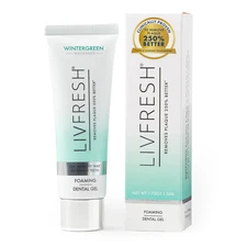 LIVFRESH Wintergreen - Foaming Gel Toothpaste 1.75oz Great Deal!