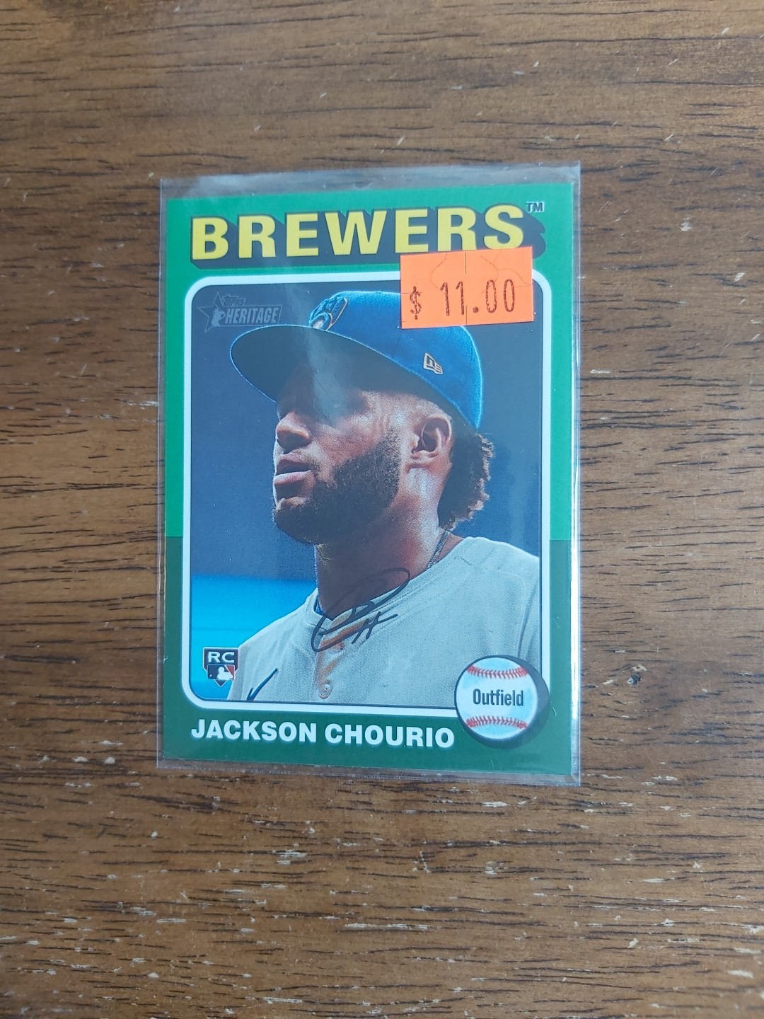 2024 Topps Heritage High Numbers Jackson Chourio Green Border Par. RC #632