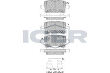 Bremsbelagsatz Hinten Lucas-Trw-System für Opel Ampera R12 Ampera-E F17 ab 16->