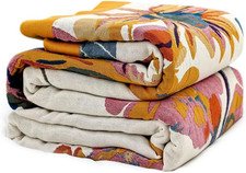 Boho Throw Blanket, 100 Cotton Lightweight Throws for Couch 50"X60" Summer Co