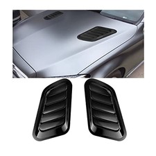 2PCS Universal Hood Air Vents for Car Hood Scoop, Bonnet Vent Hood Air Black