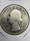 1935-S Washington Quarter Actual Coin Great Addition To Your Collection