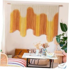 Macrame Wall Hanging Dip-Dyed Large For Living Room Boho Macrame Wall Yellow