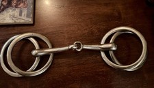 Beautifully Made Double Ring Augurian Snaffle Bit 5.25  Made In England
