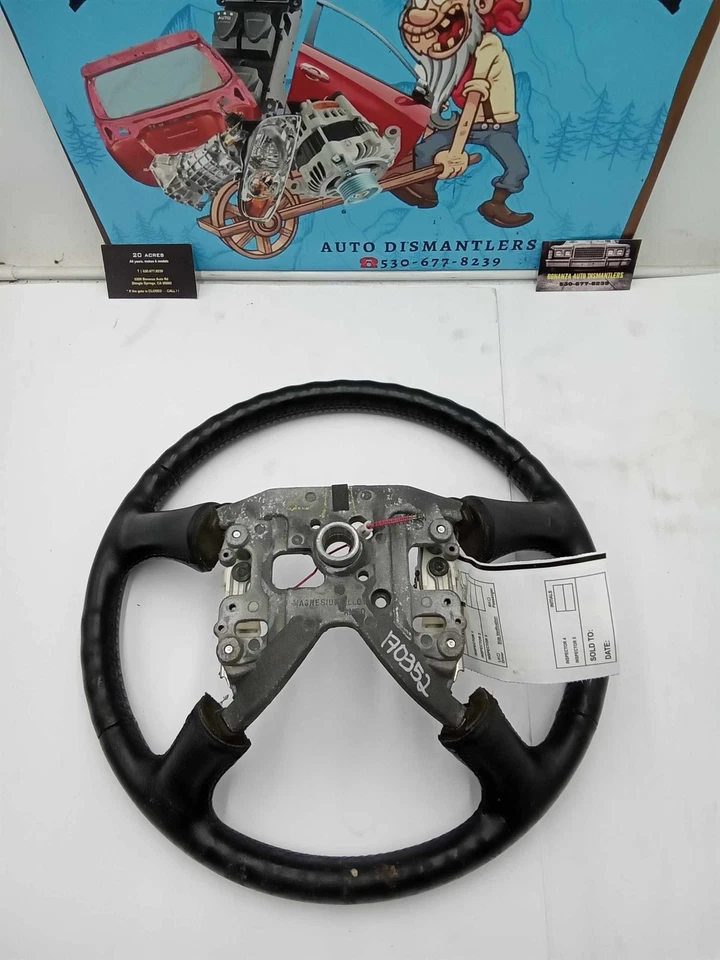 99-02 Chevy S10 Silverado Tahoe SONOMA Volante Cuero Negro USADO OEM Foto 4 de 4