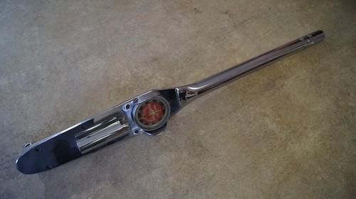 Vintage Snap-On Torq Meter 250 ft pound Torq Wrench 21 inch length 1/2 dr