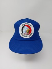 Vtg Multnomah Plywood Corp Patch Logo All Foam Snapback Trucker Hat USA MADE Cap