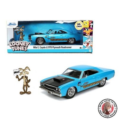 NEU JADA TOYS 1/24 Looney Tunes Plymouth Road Runner 1970 mit Snubbull Coyote