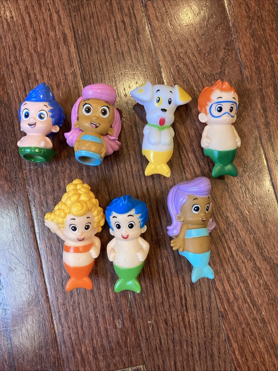 Viacom Bubble Guppies Figure Lot Bath Pool Toy Squishy Water