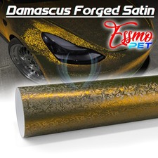 Pet Damascus Steel Forged Carbon Fiber Satin Car Vinyl Wrap Film Sticker Sheet