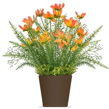 Silk Artificial Flowers Coreopsis Faux Flowers Potted Floral Decor For Garden We