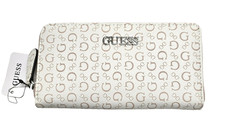 NEW GUESS NIKO POWDER BLUSH G LOGO LEATHERETTE ZIP AROUND WALLET