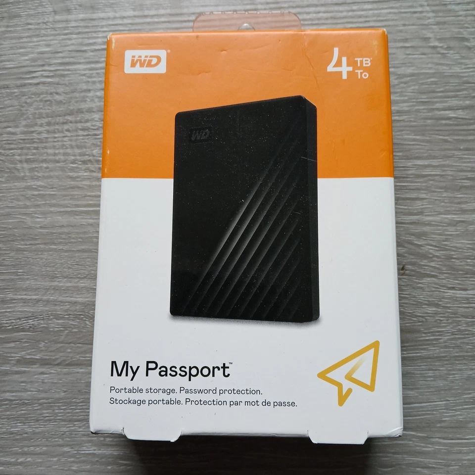 Western Digital My Passport - 4TB - Portable HDD - Black - Image 2 of 3