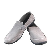 CLARKS Ultimate Comfort Haley Park Suede Slip On Loafer Flat Shoes Grey 8W, NWOB