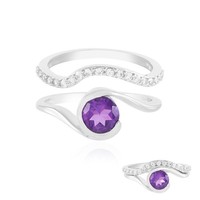Marokkanischer Amethyst Sterling Silber Ring- Echtschmuck