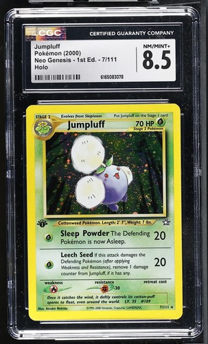 Jumpluff (1st Edition) graded CGC 8.5 for sale on eBay
