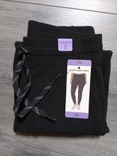 Marc New York Joggers Adult X-Small Black Ribbed Drawstring Pants Womens