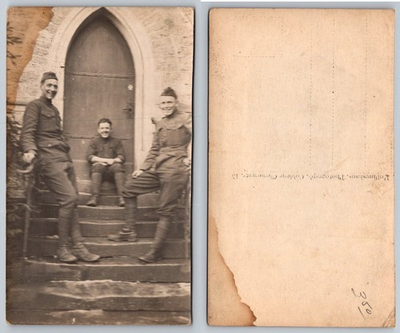 #ad WWI German Soldiers RPPC Koblenz Clemensstr. 15 Studio Photo Postcard $8.76