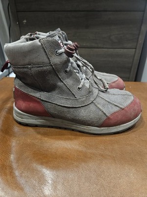  ugg boots turlock waterproof snow boots mens size 6 , womens 7.5 charcoal red