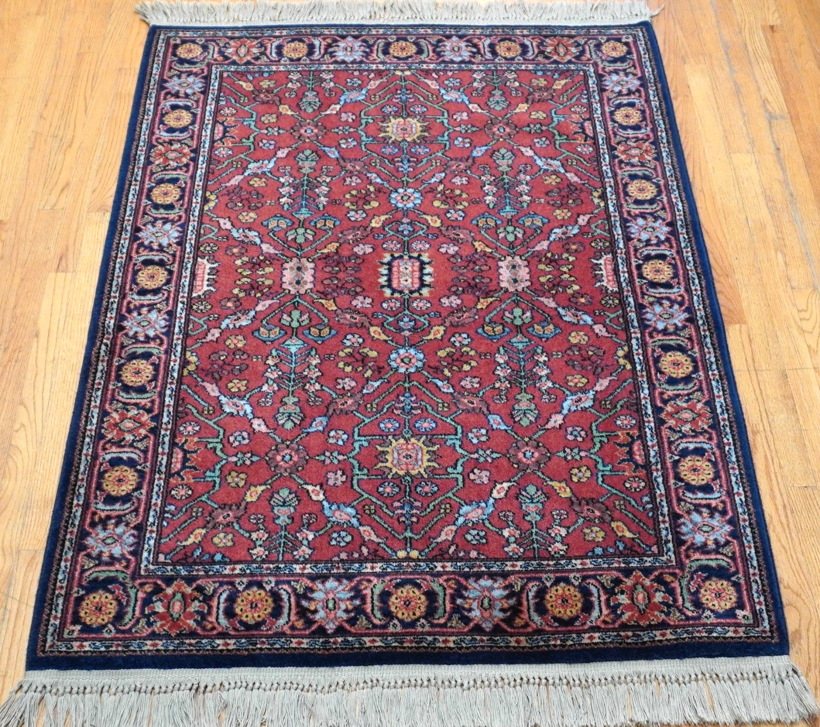 Authentic Karastan 4'3" x 6' Serapii # 700- 729 Wool Pile American Rug Excellent