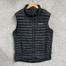 Berghaus Gilet Mens Large Black Vaskye Hydroloft Body Warmer Pertex Quantum