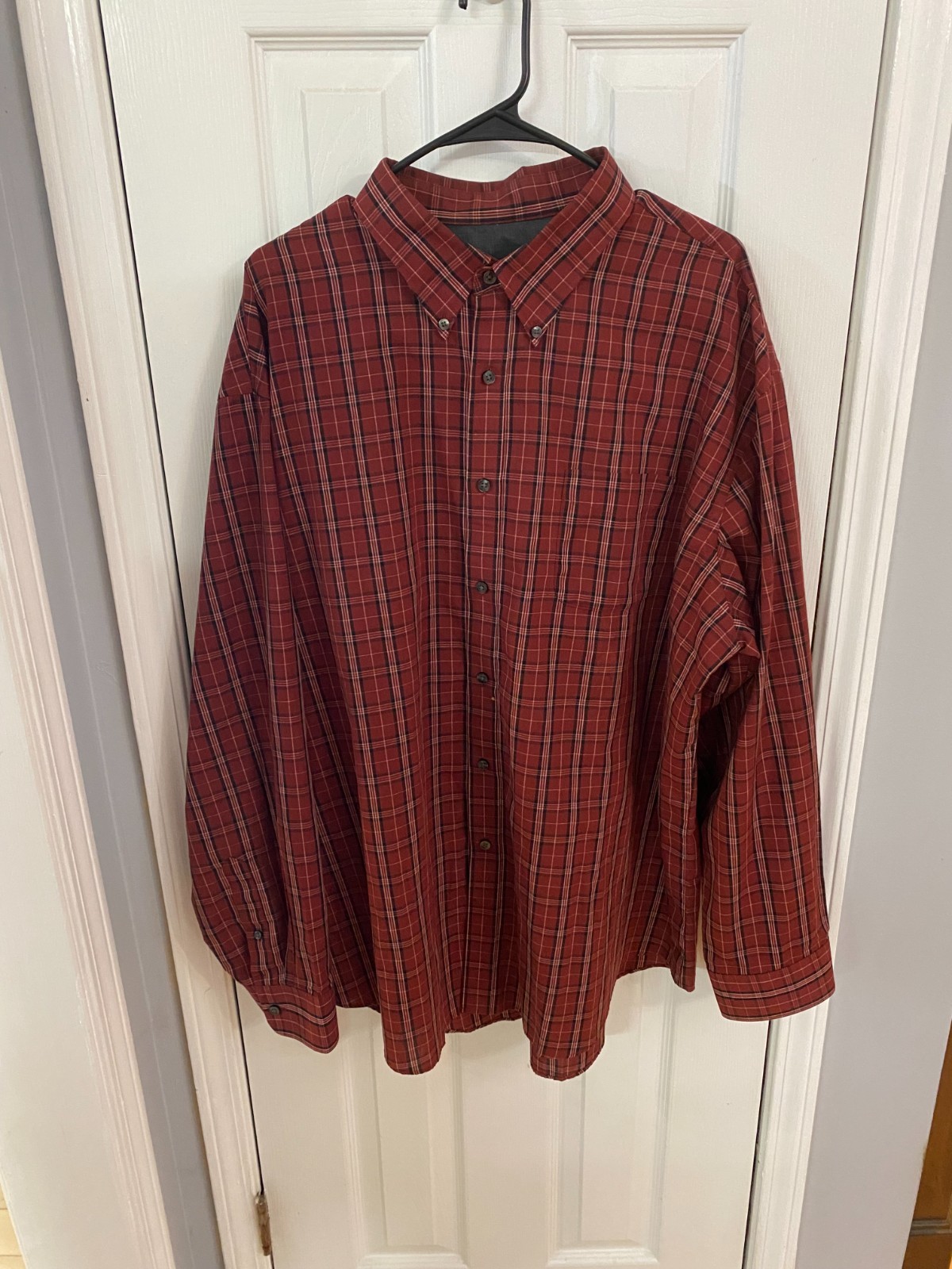 Van Heusen Men’s XXL Red Plaid Button-Down Shirt Long Sleeve thumbnail 4