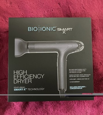 NEW Bio Ionic Smart x High-Efficiency Hair Dryer with Diffuser and Concentrator