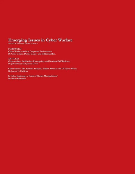 Lexeprint Inc. | 2013 Journal Of Law & Cyber Warfare, Summer, Volume 2, Issue 1-image