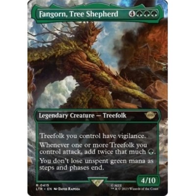 FANGORN, TREE SHEPHERD (BORDERLESS) X4 The Lord Of The Rings Magic MTG MINT CARD