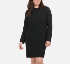 NWOT Dalia Women's XS Black Sweater Dress Wool Blend Pullover  J1946