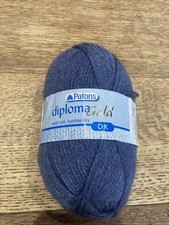 Patons Diploma Gold 50g Wool Rich DK 6136 Denim Blue Knitting Crochet Yarn New