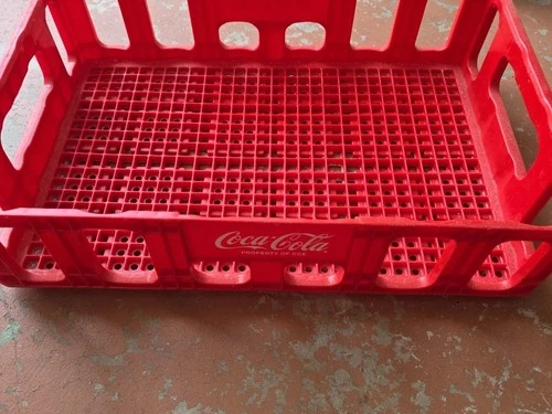 Vtg Plastic Red HUS Husky Coca Cola Coke Soda Bottle Can Crate Huskylite 18X12
