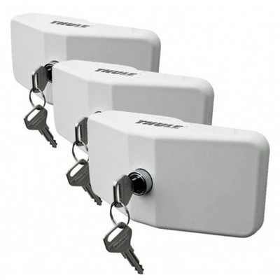 3x Cierre Seguridad Thule Door Lock Blanco Llaves Cerradura Autocaravana Puerta