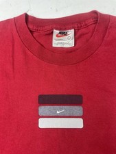 Vintage Nike Track & Field Logo T Shirt Red Size Large Made In USA