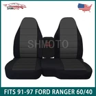 Car seat covers black/charcoal center fits 91-97 FORD RANGER 60/40 high back
