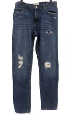 Levi's 502 Boys Regular Taper Distressed Blue Jeans W29 L31 Size 18REG