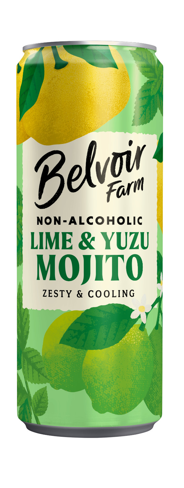Belvoir Non Alcoholic Lime & Yuzu Mojito Can 250ml - Pack of 3
