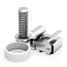 M6 x 16mm Rack Mount Cage Nuts, Screws and Washers - 50 Pack for Server Cabin...