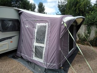 SunnCamp Advance Air 390 Caravan Awning Grey. Used 390cm width by 240cm.