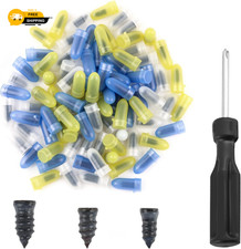 Pack of 90 Tire Repair Kit with PlugsSelf-Service Tire Repair Plugs with Scre