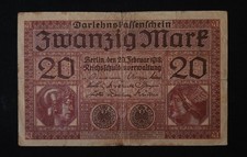 Germany / Darlehenskassenschein (Berlin) – 20 Mark (1918) [VF]