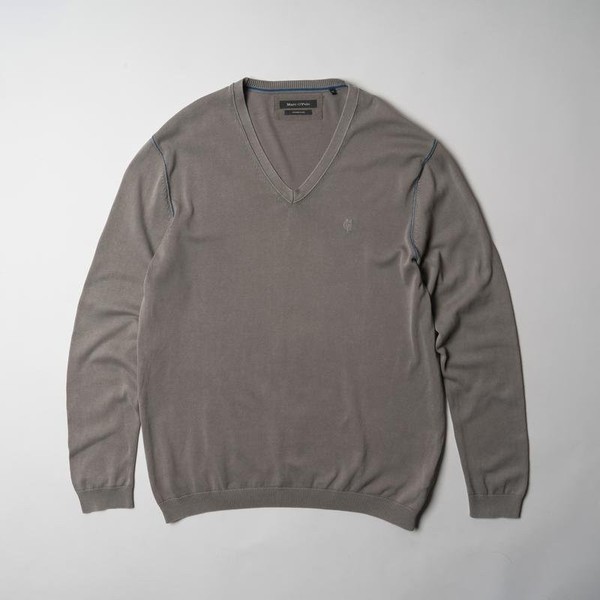 Men Marc O'Polo Sweater Grey Cotton 40 /L / 48